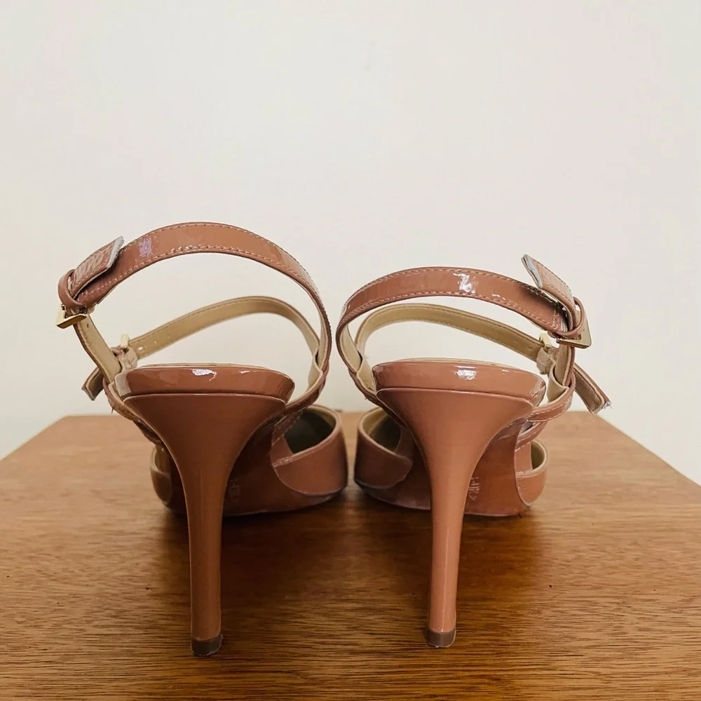 Like New,Naturalizer Tan Strappy Heels